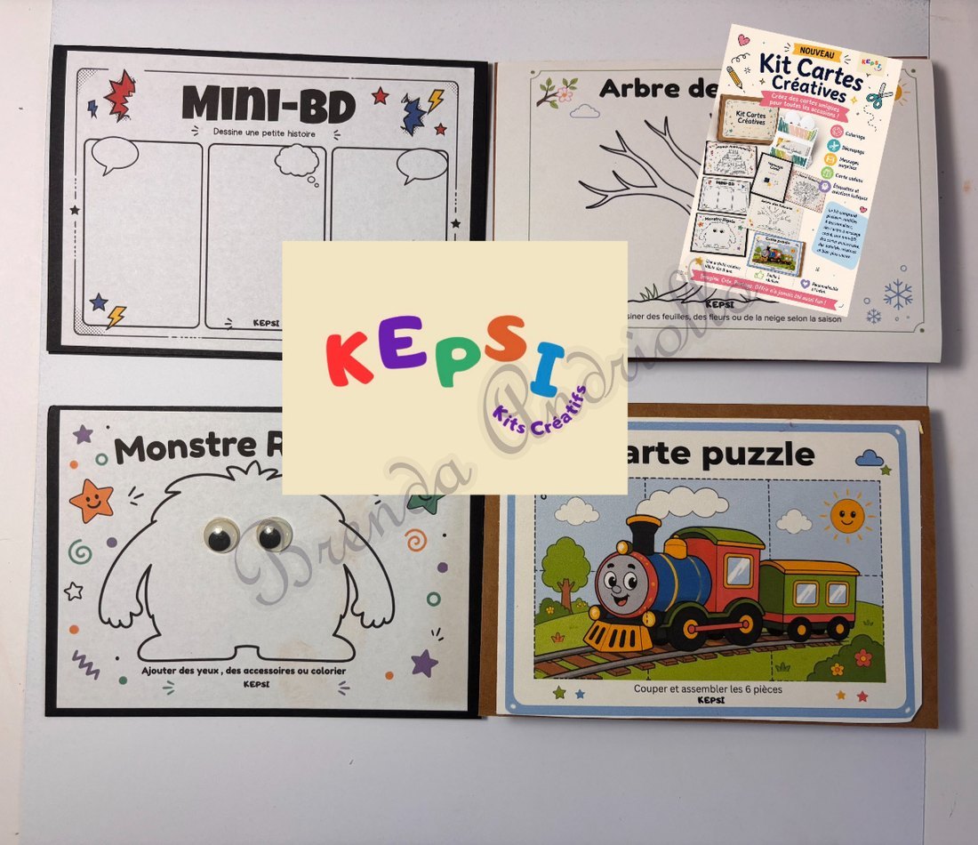 Mini-BD, monstre rigolo et carte puzzle
