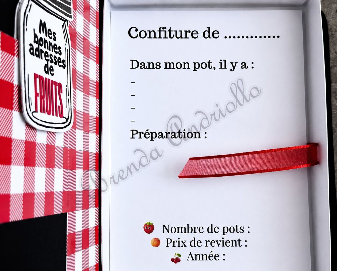 Les pages intérieures à compléter, recette par recette